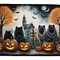 Edge Collections - 14" x 22" - Multicolor - Keeshond Spooky Halloween Dish Drying Mat Pad - 1 Piece